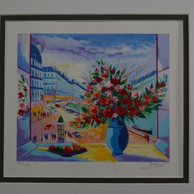 Framed & Matted Appraised Serio Lithograph in Color on Wove Paper Signed & Numbered