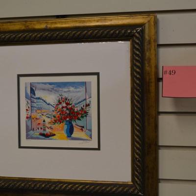 Framed & Matted Appraised Serio Lithograph in Color on Wove Paper Signed & Numbered
