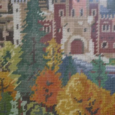 Hand Done Vintage Cross Stitch Neuschwanstein Castle