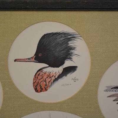 Judy Moos Elton Pencil Drawing & 8 Duck Prints All Signed & Numbered