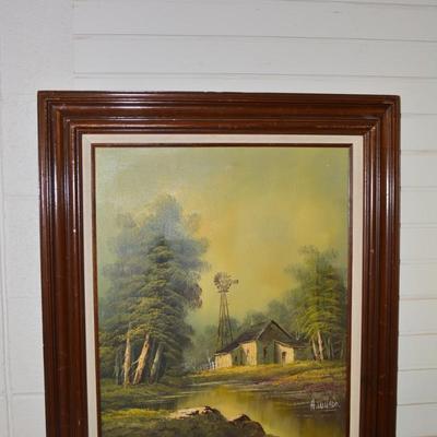 Framed Acrylic on Canvas Signed H. Wilson