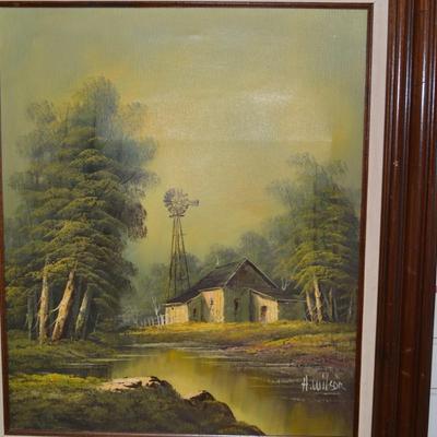 Framed Acrylic on Canvas Signed H. Wilson