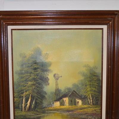 Framed Acrylic on Canvas Signed H. Wilson
