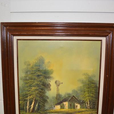 Framed Acrylic on Canvas Signed H. Wilson