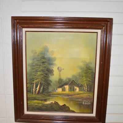 Framed Acrylic on Canvas Signed H. Wilson