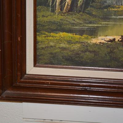 Framed Acrylic on Canvas Signed H. Wilson