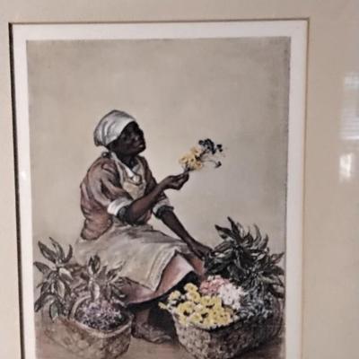 Elizabeth O'Neill Verner (1883-1979) Flower Women of Charleston - Set of 4 Prints Framed and Matted