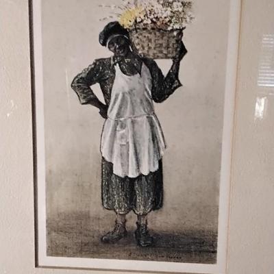 Elizabeth O'Neill Verner (1883-1979) Flower Women of Charleston - Set of 4 Prints Framed and Matted