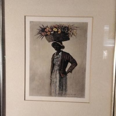 Elizabeth O'Neill Verner (1883-1979) Flower Women of Charleston - Set of 4 Prints Framed and Matted