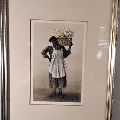 Elizabeth O'Neill Verner (1883-1979) Flower Women of Charleston - Set of 4 Prints Framed and Matted