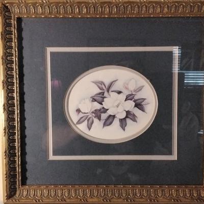 Framed and Matted Magnolia Print
