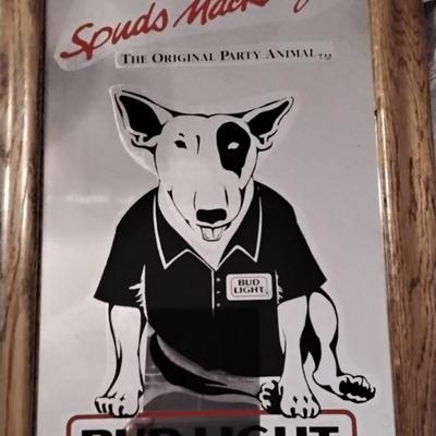 Spuds McKenzie Framed Mirror 1986 MINT CONDITION STILL IN BOX!