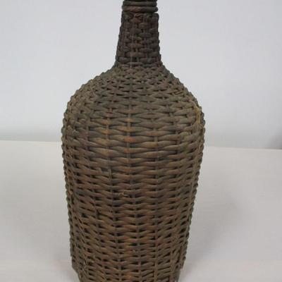 Wicker Wrapped Demijohn Bottle