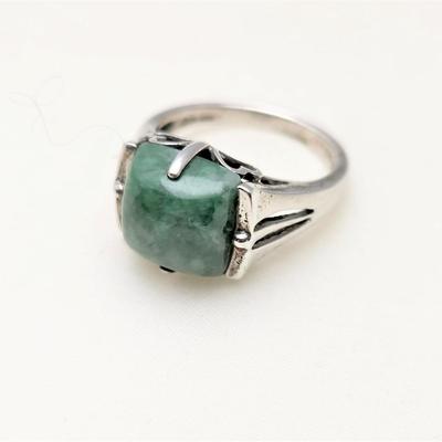 Lot #14  Sterling Silver Ring set with Green Turquoise - Wild Heart Brand - Size 10