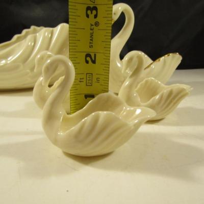 Collection of Lenox USA Porcelain Swans- Assorted Sizes