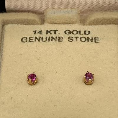 Ruby Colored Stone Jewelry incl 14K Bracelets (B3-KW)