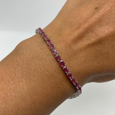 Ruby Colored Stone Jewelry incl 14K Bracelets (B3-KW)