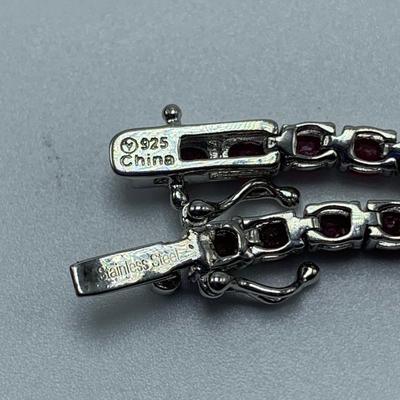 Ruby Colored Stone Jewelry incl 14K Bracelets (B3-KW)