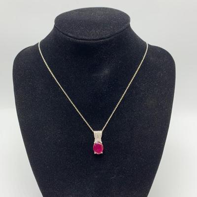 Ruby Colored Stone Jewelry incl 14K Bracelets (B3-KW)