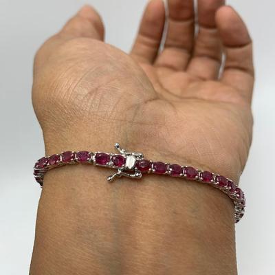 Ruby Colored Stone Jewelry incl 14K Bracelets (B3-KW)