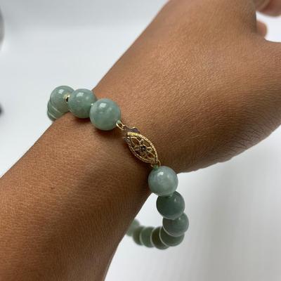 Variety of Stamped 14K and 925 Jade Jewelry (B3-KW)