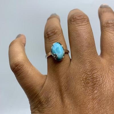 Larimar Stone Jewelry Sets with SARDA Stamped 925 Pendants (B3-KW)