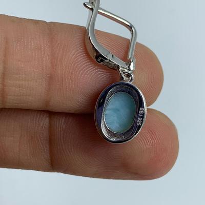 Larimar Stone Jewelry Sets with SARDA Stamped 925 Pendants (B3-KW)