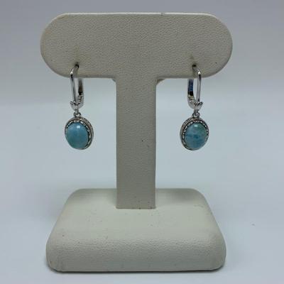 Larimar Stone Jewelry Sets with SARDA Stamped 925 Pendants (B3-KW)