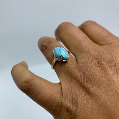 Larimar Stone Jewelry Sets with SARDA Stamped 925 Pendants (B3-KW)