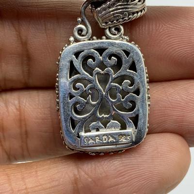 Larimar Stone Jewelry Sets with SARDA Stamped 925 Pendants (B3-KW)