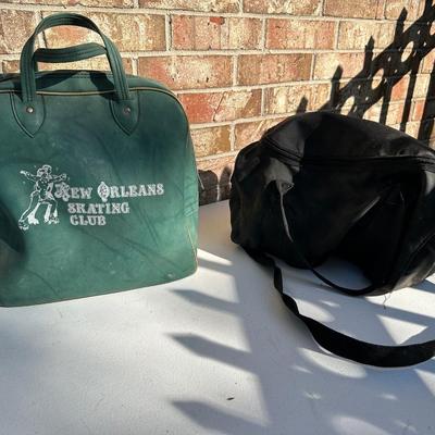 (3) Vintage Roller Skates W/ (2) New Orleans Skating Club Bags