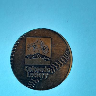 Colorado Rockies Opening Day 1995 Rockies vs Mets matted ticket with scorecard magazine and 1996 Coin