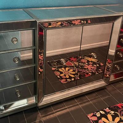 Glass Buffet or Dresser. Very heavy and Beautiful