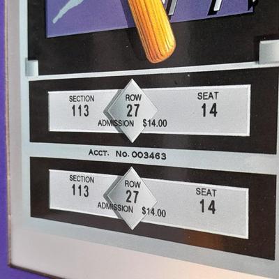 Colorado Rockies Larry Walker holographic card, 1994 opening day and final day matted art, and scorecard magazine