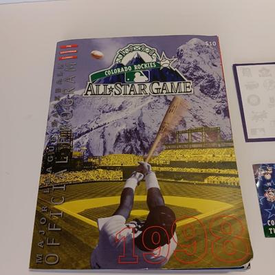 Colorado Rockies All Star Game official program with All-star ticket game stub