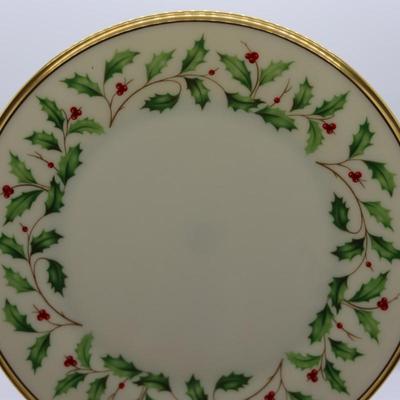 LENOX Holiday Set - (1) Dessert Stand, (1) Stainless Dessert Knife & (2) Servers, (2) Candle Holders, (13) Dessert/Salad Plates