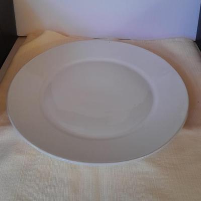 Large gold rimmed semiâ€“Vitreous Porcelain K.T. &M. pitcher on Dansk Platter