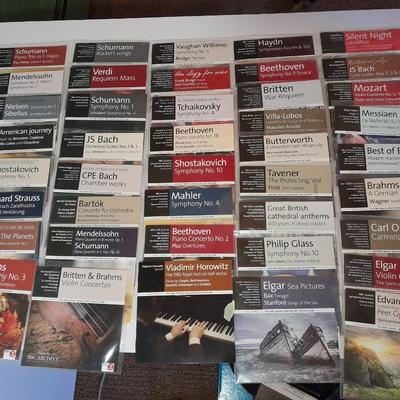 Large lot of Symphony, concert, and other band music on CD Disks Mendelssohn, Bach, Brahms and more