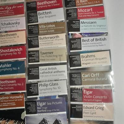 Large lot of Symphony, concert, and other band music on CD Disks Mendelssohn, Bach, Brahms and more