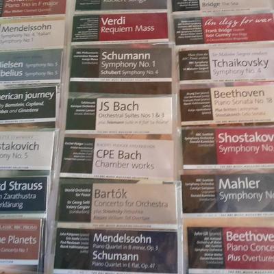 Large lot of Symphony, concert, and other band music on CD Disks Mendelssohn, Bach, Brahms and more
