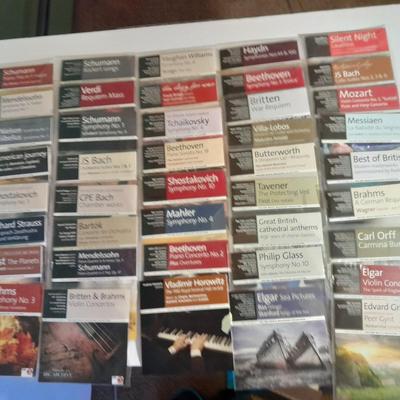 Large lot of Symphony, concert, and other band music on CD Disks Mendelssohn, Bach, Brahms and more
