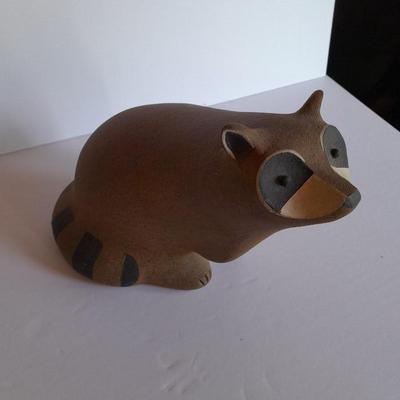 Signed John H. Seymour SEY Stoneware Raccoon Sculpture #286 / 350