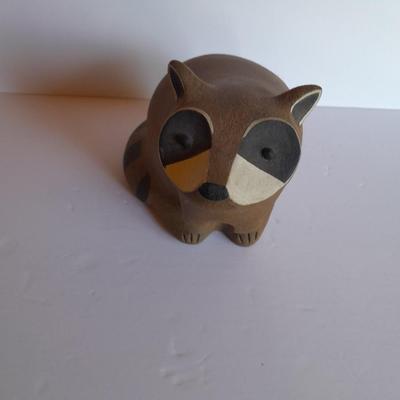 Signed John H. Seymour SEY Stoneware Raccoon Sculpture #286 / 350