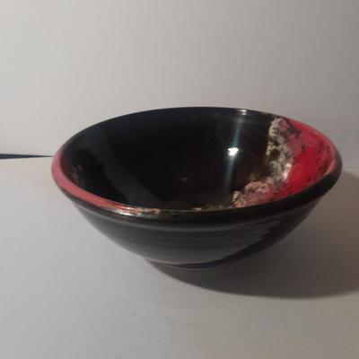 Beautiful, signed "Marty B" glazed pottery bowl.