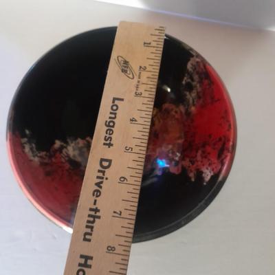 Beautiful, signed "Marty B" glazed pottery bowl.