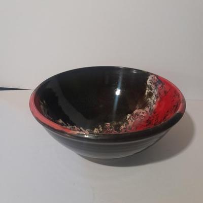 Beautiful, signed "Marty B" glazed pottery bowl.