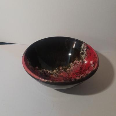 Beautiful, signed "Marty B" glazed pottery bowl.