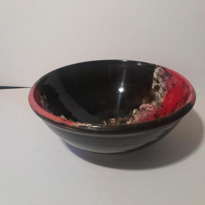 Beautiful, signed "Marty B" glazed pottery bowl.