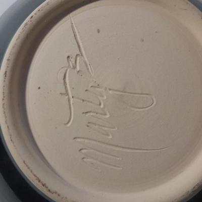 Beautiful, signed "Marty B" glazed pottery bowl.