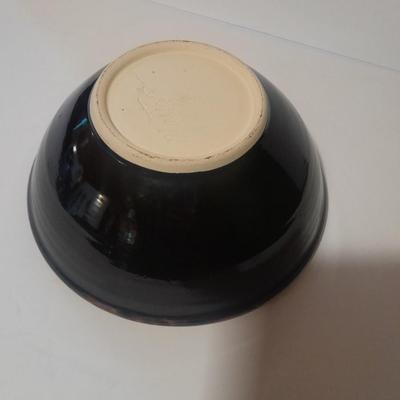 Beautiful, signed "Marty B" glazed pottery bowl.
